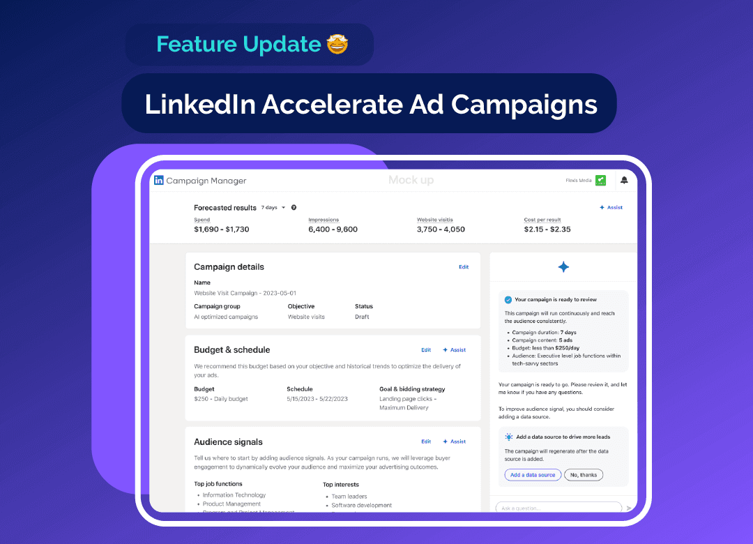 LinkedIn adds AI tool to ad campaign manager