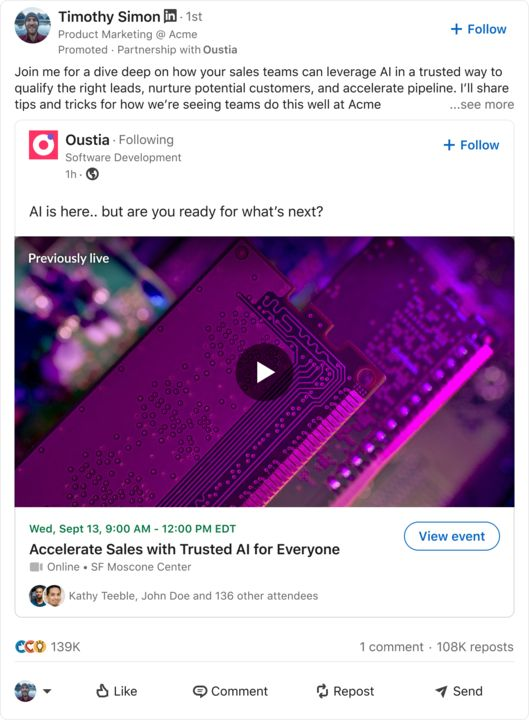 LinkedIn new ai-powered elements in sales navigator blog