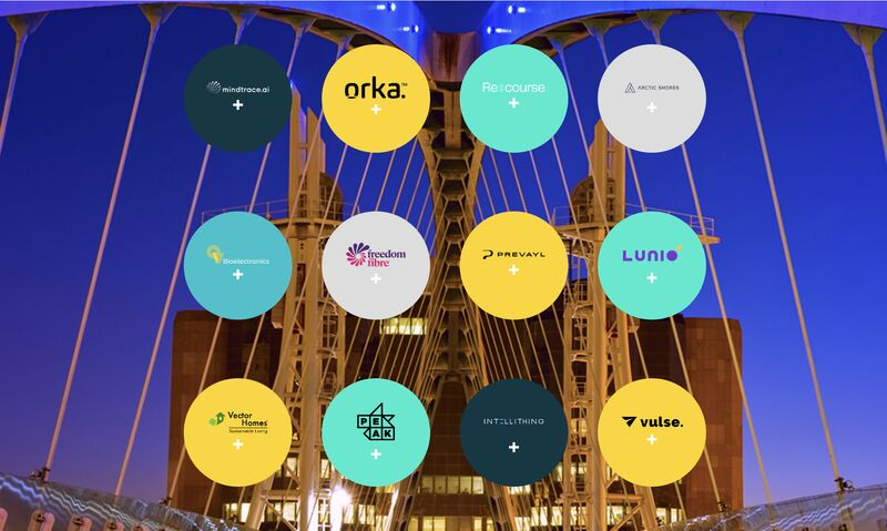 display of different startups in the manchester area 2023
